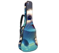 Bella custodia per chitarra acustica, custodia impermeabile con scomparti, strato protettivo e tasche multiple, adorabile coniglio che nuota sott'acqua, Multicolore#05, 42.9x16.9x4.7 in, Borsa per
