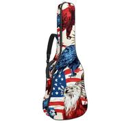 Bella custodia per chitarra acustica, custodia impermeabile per chitarra da 40/41/42 pollici con ampio spazio di archiviazione e protezione migliorata, tasche multiple, animali della bandiera