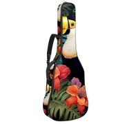 Bella custodia per chitarra acustica, custodia impermeabile per chitarra da 40/41/42 pollici, tasche multiple, bellissimo tucano, Multicolore, 42.9x16.9x4.7 in, Borsa per chitarra