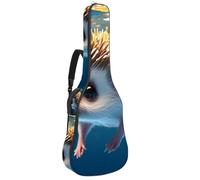Bella custodia per chitarra acustica da 40/41/42 pollici con custodia e protezione, adorabile criceto nuota sott'acqua, Multicolore#03, 42.9x16.9x4.7 in, Borsa per chitarra