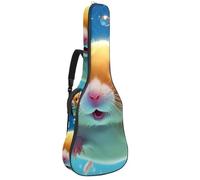 Bella custodia per chitarra acustica da 40/41/42 pollici con custodia e protezione, adorabile criceto nuota sott'acqua, Multicolore#01, 42.9x16.9x4.7 in, Borsa per chitarra