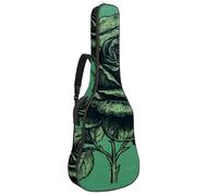 Bella custodia per chitarra acustica da 40/41/42 pollici con scomparto per accessori, custodia impermeabile con strato protettivo, rosa gialla e nera, Multicolore#03, 42.9x16.9x4.7 in, Borsa per