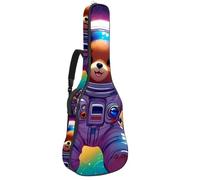 Bella custodia per chitarra acustica da 40/41/42 pollici con scomparto per accessori, custodia impermeabile con strato protettivo, rosa gialla e nera, Multicolore#04, 42.9x16.9x4.7 in, Borsa per