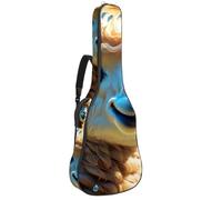 Bella custodia per chitarra acustica da 40/41/42 pollici con scomparto per accessori, custodia impermeabile con strato protettivo, bella alpaca nuota sott'acqua, Multicolore#06, 42.9x16.9x4.7 in,