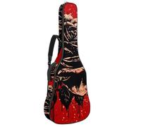 Bella custodia per chitarra acustica da 40/41/42 pollici con scomparto per accessori, custodia impermeabile con strato protettivo, rosa gialla e nera, Multicolore#02, 42.9x16.9x4.7 in, Borsa per