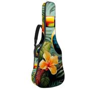 Bella custodia per chitarra acustica da 40/41/42 pollici, custodia impermeabile con tasche multiple, bellissimo tucano, Multicolore, 42.9x16.9x4.7 in, Borsa per chitarra