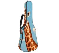 Bella custodia per chitarra acustica da 40/41/42 pollici, custodia impermeabile con tasche multiple, giraffa carina, Multicolore, 42.9x16.9x4.7 in, Borsa per chitarra