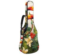 Bella custodia per chitarra acustica, impermeabile, con scomparti, strato protettivo e tasche multiple, bellissimo tucano, Multicolore, 42.9x16.9x4.7 in, Borsa per chitarra