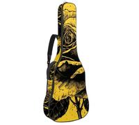 Bella custodia per chitarra acustica, impermeabile, con scomparto per accessori, strato protettivo, tasche multiple, rosa gialla e nera, Multicolore#08, 42.9x16.9x4.7 in, Borsa per chitarra