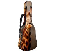 Bella custodia per chitarra acustica, impermeabile, con strato protettivo, tasche multiple, simpatica giraffa, Multicolore, 42.9x16.9x4.7 in, Borsa per chitarra