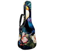 Bella custodia per chitarra acustica, impermeabile, con tasche multiple, bellissimo tucano, Multicolore, 42.9x16.9x4.7 in, Borsa per chitarra