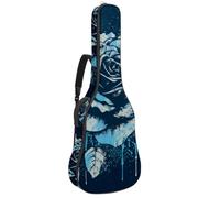 Bella custodia per chitarra acustica, impermeabile, con tasche multiple, custodia per chitarra acustica da 101/104/106 cm, rosa gialla e nera, Multicolore#03, 42.9x16.9x4.7 in, Borsa per chitarra