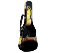 Bella custodia per chitarra acustica, impermeabile, con tasche multiple, custodia protettiva per chitarra da 40/41/42 pollici, bellissimo tucano, Multicolore, 42.9x16.9x4.7 in, Borsa per chitarra