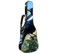 Bella custodia per chitarra acustica, impermeabile, tasche multiple, strato protettivo, graziosa gazza, Multicolore, 42.9x16.9x4.7 in, Borsa per chitarra