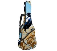 Bella custodia per chitarra acustica per chitarre da 40/41/42 pollici, tasche multiple e strato protettivo, carino gazza, Multicolore, 42.9x16.9x4.7 in, Borsa per chitarra