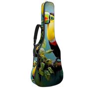 Bella custodia per chitarra, custodia impermeabile per chitarra acustica da 40/41/42 pollici con tasche portaoggetti, bellissimo tucano, Multicolore, 42.9x16.9x4.7 in, Borsa per chitarra