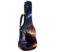 Bella custodia per chitarra da 40/41/42 pollici, impermeabile, tasche multiple, antica nave spaziale, Multicolore#01, 42.9x16.9x4.7 in, Borsa per chitarra