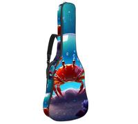 Bella custodia per chitarra, impermeabile, con tasche multiple, custodia per chitarra acustica da 100/104/106 cm, sfera di cristallo granchio, Multicolore#05, 42.9x16.9x4.7 in, Borsa per chitarra