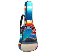 Bella custodia per chitarra, impermeabile, con tasche multiple, custodia per chitarra acustica da 100/104/106 cm, sfera di cristallo granchio, Multicolore#01, 42.9x16.9x4.7 in, Borsa per chitarra