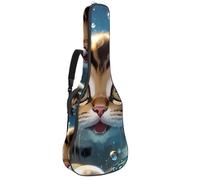 Bella custodia per chitarra, impermeabile, con tasche multiple, custodia per chitarra acustica da 102/104/106 cm, adorabile gatto che nuota sott'acqua, Multicolore#02, 42.9x16.9x4.7 in, Borsa per