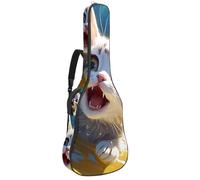 Bella custodia per chitarra, impermeabile, con tasche multiple, custodia per chitarra acustica da 102/104/106 cm, adorabile gatto che nuota sott'acqua, Multicolore#06, 42.9x16.9x4.7 in, Borsa per
