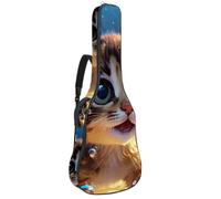 Bella custodia per chitarra, impermeabile, con tasche multiple, custodia per chitarra acustica da 102/104/106 cm, adorabile gatto che nuota sott'acqua, Multicolore#07, 42.9x16.9x4.7 in, Borsa per