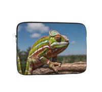 Bella custodia per laptop da 17 pollici con stampa camaleonte, custodia per computer portatile da ufficio e da lavoro