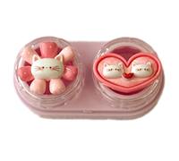 Bella custodia per lenti e applicatore a ventosa per lenti morbide, strumento di rimozione, Amore rosa