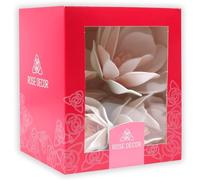 Bella Decor, fiori commestibili, magnolie bianche, 6 pezzi, decorazioni per torte, muffin, dessert