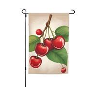Bella dolce ciliegia rossa 1 stampa 30,5 x 45,7 cm bandiera floreale da giardino per tutte le stagioni decorazione esterna cortile spessa per prati bandiera