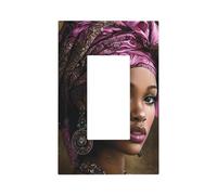 Bella donna africana interruttore della luce piastra da parete copertura piastra frontale singolo bilanciere 1 banda decoratore presa coperture per la casa cucina camera bagno Decor