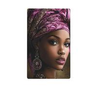 Bella donna africana singola levetta vuota parete piastra interruttore luce copertura decorativa 1 banda per cucina camera bagno dimensioni 11,4 x 7 cm