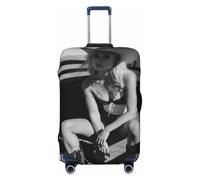 Bella donna bionda cowboy stivali cappello elastico viaggio bagagli copre antipolvere antigraffio valigia Protector Fit 22-24 pollici