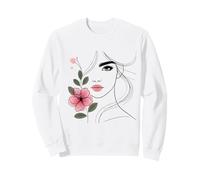 Bella Donna Elegante con Linea Floreale Art 2 Forme Mania Felpa