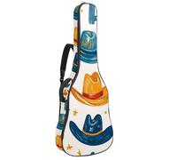 Bella e bella custodia imbottita per chitarra acustica con fiori primaverili, custodia protettiva per basso elettrico e chitarra classica, Multicolore 04, 42.9x16.9x4.7 in, Zaino casual