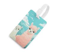 Bella etichetta per bagagli in alpaca con carta d'identità etichetta per bagagli da crociera per individuare rapidamente bagagli valigia, adatta per uomini e donne zaino borsa bagaglio stile bianco