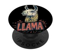 Bella faccia di lama per gli amanti dell'alpaca PopSockets PopGrip Adesivo