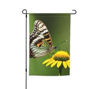 Bella farfalla incandescente 1 stampa 30,5 x 45,7 cm bandiera floreale da giardino per tutte le stagioni decorazione esterna cortile spessa per prati bandiera