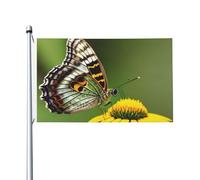 Bella farfalla incandescente 1 stampa all'aperto giardino bandiera 0,9 x 1,5 m