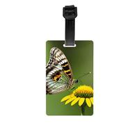 Bella farfalla incandescente 1 stampa etichette bagagli per valigie etichette identificative impermeabile viaggio crociera uso quotidiano