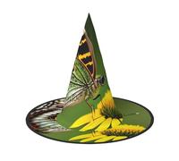 Bella farfalla luminosa 1 stampa Halloween strega cappello unisex per feste di Natale carnevale e cosplay