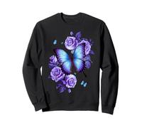 Bella farfalla rosa viola Fiori di farfalla floreali Felpa