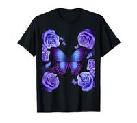 Bella farfalla rosa viola Fiori di farfalla floreali Maglietta