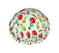 Bella farfalla stampa doppio strato impermeabile cuffia da doccia donna uomo riutilizzabile bagno capelli tappi fascia elastica