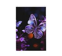 Bella farfalla viola benvenuto giardino bandiera 2x3 ft double face no dissolvenza casa cortile bandiere foto sfondo festa banner per cortile portico prato decorazione esterna