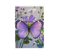 Bella farfalla viola floreale benvenuto giardino bandiera 2x3 Ft No Fade Double Sided Casa Yard Bandiere Outdoor Banner Decor Per Cortile Portico Prato