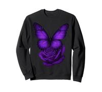 Bella Farfalla Viola Rosa Farfalla Amanti Donne Felpa