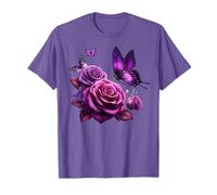 Bella Farfalla Viola Rosa Farfalla Amanti Donne Maglietta