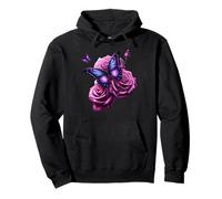 Bella Farfalla Viola Rosa Farfalla Amanti Regali Donne Felpa con Cappuccio