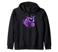 Bella farfalla viola rosa farfalla amanti regali donne Felpa con Cappuccio